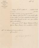 Ofício da 2ª Repartição da Direção Geral dos Próprios Nacionais, A. J. de Campos Magalhães, ao Administrador do Concelho de Sintra, remetendo a inclusa lista, das arrematações no Ministério da Fazenda de foros pertencentes ao Asilo da Mendicidade de Lisboa, que devem ser vendidos no dia 5 de Novembro de 1897.