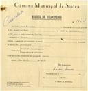 Registo de velocípede de marca Famel, com o nº 7854, em nome de José Rosa Frutuoso, morador em Cabriz.