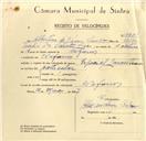 Registo de velocípede de marca Especial, com o nº 9821, em nome de Albertino de Jesus Santos, morador em Nafarros.