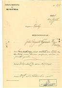 Construção de um barracão em Queluz em nome de Júlio Augusto Figueirôa Rego com o Processo OB nº 386/1925, com a licença de construção nº 307 de 15/09/1925.