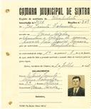 Registo de matricula de velocipedista em nome de José Jacinto [Zabanebas], morador em Carne Assada, com o nº de inscrição 2034.