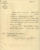 Ofício da 2ª Repartição da Direção Geral dos Próprios Nacionais, A. J. de Campos Magalhães, ao Administrador do Concelho de Sintra, remetendo um exemplar da lista nº 22.602, de arrematações no Ministério da Fazenda, no dia 12 de Abril de 1897.