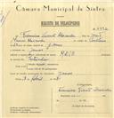 Registo de velocípede de marca Raio, com o nº 6392, em nome de Francisco Vicente Alexandre, morador em Janas.