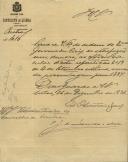 Ofício pelo Secretário Geral da Repartição Central do Governo Civil de Lisboa, C. J. de Lacerda e Melo, ao Administrador do Concelho de Sintra, solicitando que dé resposta ao oficio circular, acerca da percentagem para 1897.