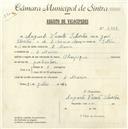 Registo de velocípede de marca Olympique, com o nº 4768, em nome de Augusto Vicente Silvestre, morador em D. Maria.