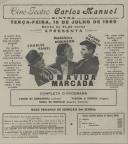 Programa do filme "Uma Vida Marcada" com a participação de Charles Vanel, Madeleine Robinson e Claude Dauphin.