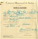 Registo de velocípede de marca Famel Vitória, com o nº 7838, em nome de Herculano João da Luz, morador em Lameiras.