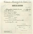 Registo de velocípede de marca Flecha, com o nº 5366, em nome de Margarida A. Corrêa de Barros, morador em Praia Grande.