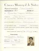 Registo de matricula de velocipedista em nome de Braulio Tojeira Mateus, morador em Vila Verde, com o nº de inscrição 6450.