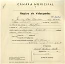 Registo de velocípede com o nº 3626, em nome de Jaime Pilar Taborda, morador em Assafora.