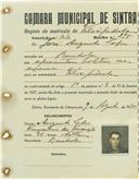 Registo de matricula de velocipedista em nome de José Augusto Lopes, morador em Ranholas, com o nº de inscrição 1010.