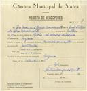 Registo de velocípede de marca Cuciolo, com o nº 8254, em nome de José Manuel Gomes Nascimento, morador em Eugaria.