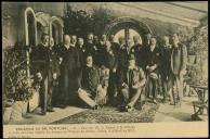 Eduardo VII em Portugal – II – Eduardo VII, D. Carlos I, D. Affonso e mais convivas depois do almoço no Palácio da Penna. Cintra, 4 d'Abril de 1903