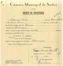 Registo de velocípede de marca Kreidler, com o nº 6743, em nome de Francisco Bento, morador em Albarraque.