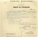Registo de velocípede de marca Nacional, com o nº 201, em nome de Guilherme Nunes Diogo, morador em Fontanelas.