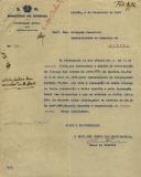 Ofício do Inspetor Geral dos Espetáculos do Ministério do Interior, ao Administrador do Concelho de Sintra, referente ao pedido de revalidação de licença, respeitante ao Sintra Cinema.