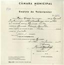 Registo de velocípede de marca Flecha, com o nº 4472, em nome de Mário Ricardo Domingos, morador em Algueirão.