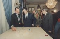 Edite Estrela, Presidente da Câmara Municipal de Sintra e Manuel Maria Carrilho, Ministro da Cultura, na assinatura do protocolo do prémio Tabaqueira.