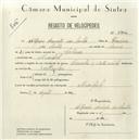 Registo de velocípede de marca Caravela com motor Cuciolo, com o nº 5392, em nome de Alfredo Assunção dos Santos, Mucifal.morador em 