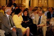 Público para assistir ao Concerto de piano com Nicholas Angelich, durante o Festival de Música de Sintra, na sala da música do Palácio Nacional de Queluz.