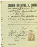 Registo de matricula de velocipedista em nome de António Gregório Bertolo, morador em Rebanque, com o nº de inscrição 1592.