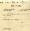 Registo de velocípede de marca Caravela, com o nº 7644, em nome de Domingos Baleia Caetano, morador em Codiceira.
