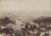 Vista aérea do Palácio Nacional de Sintra.