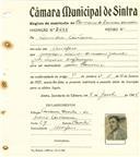 Registo de matricula de carroceiro de 2 ou mais animais em nome de Emídio António, morador na Assafora, com o nº de inscrição 2088.