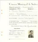 Registo de matricula de velocipedista em nome de Flávio Ferreira Xavier, morador em Montelavar, com o nº de inscrição 6521.