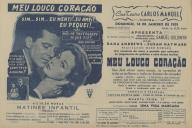 Programa do filme "Meu Louco Coração" realizado por Mark Robson com a participação de Dana Andrews e Susan Hayward.