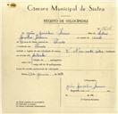 Registo de velocípede de marca Vitória, com o nº 9616, em nome de João Gonçalves Saraiva, morador em Penedo.