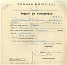 Registo de velocípede de marca Nacional,com o nº 3464, em nome de José António Lopes Gomes, morador em Lourel.