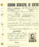 Registo de matricula de velocipedista em nome de Daniel Querido Dias, morador em Ponte Carenque, com o nº de inscrição 2122.