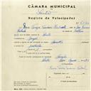 Registo de velocípede com o nº 4372, em nome de Maria Teresa Tavares Cabral, morador em Banzão.