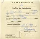 Registo de velocípede de marca Soltex, com o nº 3623, em nome de António José Soares, morador em Rio de Mouro.