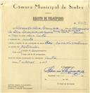 Registo de velocípede de marca Raio com motor Cuciolo, com o nº 6369, em nome de Silvino da Silva Laranjeira, morador em Sintra.