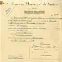 Registo de velocípede com o nº 5881, em nome de Manuel Domingues Afonso, morador em Carenque.
