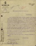 Ofício do Capitão da Secretaria da Policia Municipal da Câmara de Lisboa, Eduardo de Brito Galhardo, ao Administrador do Concelho de Sintra, para que seja intimada Emília Camacho Mendes, moradora em Queluz a realizar obras de conservação na Vila Clara.