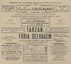 Programa do filme "Tarzan, Fúria Selvagem" com a participação de Lex Barker, Dorothy Hart e Patric Knowles.