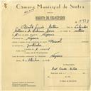 Registo de velocípede de marca Reynolds com o nº 5978, em nome de Bento Simões Mateus, morador em Negrais.