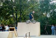 Prova de bicicletas B.M.X. na Escola Secundária Ferreira Dias de Agualva-Cacém.