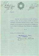 Requerimento de certidão do valor tributável, relativo ao ano de 1940, correspondente ao depósito de arrecadação de bagagens num prédio situado no Largo de São Domingos, nº 1 em Lisboa.