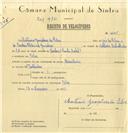 Registo de velocípede de marca Mauritania, com o nº 6265, em nome de António Gonçalves da Silva, morador em Belas.