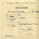 Registo de velocípede de marca Vaterland, com o nº 5961, em nome de Heming Georg Hollberg, morador em Queluz