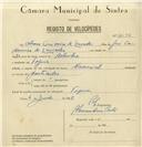 Registo de velocípede de marca Nacional, com o nº 8036, em nome de Álvaro Casimiro de Carvalho, morador em Tojeira.