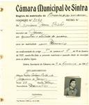 Registo de matricula de carroceiro de 2 ou mais animais em nome de Mariana Jesus Bicho, moradora em Janas, com o nº de inscrição 2043.