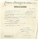 Registo de velocípede de marca Champion, com o nº 4738, em nome de Abílio Moreira, morador em Linhó.