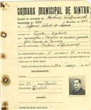 Registo de matricula de cocheiro profissional em nome de Afonso Alves de Sousa, morador no Penedo, com o nº de inscrição 850.