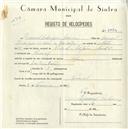 Registo de velocípede com o nº 5082, em nome de Manuel Rodrigues Júnior, morador em Pobral.