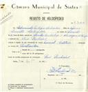 Registo de velocípede de marca Famel, com o nº 8320, em nome de Edmundo Filipe Salvador, morador em Pero Pinheiro.